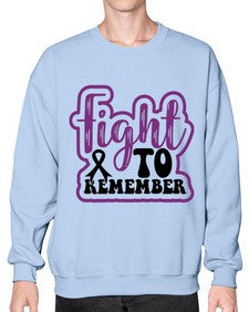 fight to remember 143# - alzheimers- Sweatshirt - Crew