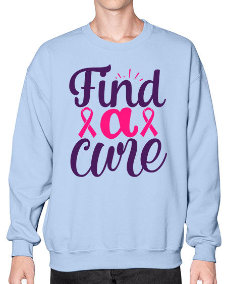 find a cure Style 12# - breast cancer- Sweatshirt - Crew