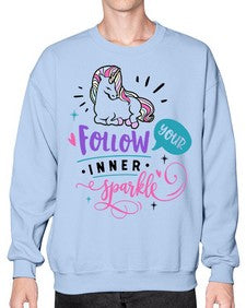 follow your inner sparkle 141# - unicorn- Sweatshirt - Crew