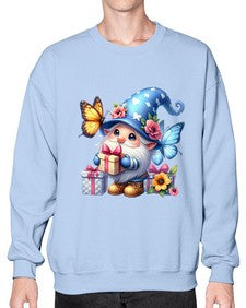 gnome with butterfly 03# - gnome- Sweatshirt - Crew