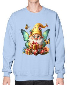 gnome with butterfly 07# - gnome- Sweatshirt - Crew