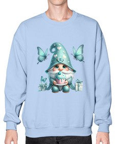 gnome with butterfly 10# - gnome- Sweatshirt - Crew