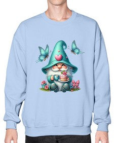 gnome with butterfly 14# - gnome- Sweatshirt - Crew