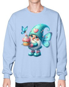 gnome with butterfly 20# - gnome- Sweatshirt - Crew