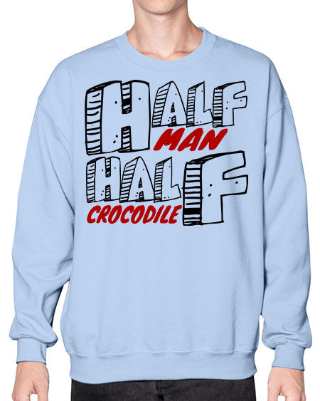 half man half crocodile - alligator- Sweatshirt - Crew