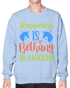 happiness is bethany in unicorn 165# - unicorn- Sweatshirt - Crew