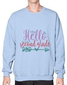 hello second grade 320# - second grade- Sweatshirt - Crew
