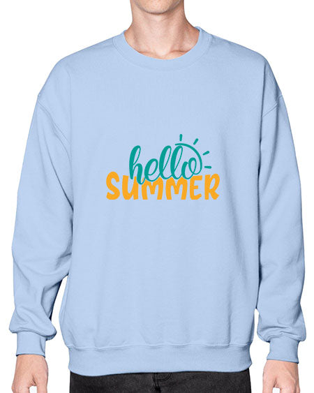 hello summer Style 97# - summer- Sweatshirt - Crew