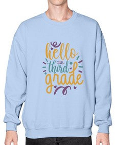 hello third grade 340# - third grade- Sweatshirt - Crew