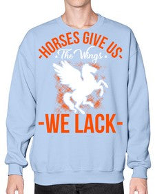 horses give us the wings we lack Style 4# - horse- Sweatshirt - Crew