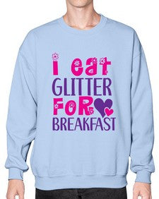 i eat glitter for breakfast 177# - unicorn- Sweatshirt - Crew