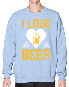 i love beer 1135# - beer- Sweatshirt - Crew