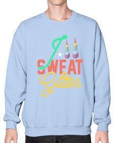 i sweat glitter 190# - unicorn- Sweatshirt - Crew