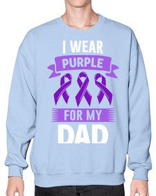 i wear purple for dad 169# - alzheimers- Sweatshirt - Crew