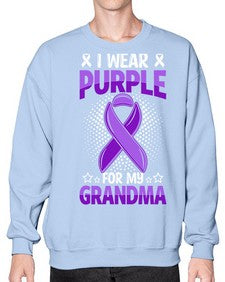 i wear purple for grandma 171# - alzheimers- Sweatshirt - Crew