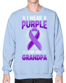 i wear purple for grandpa 172# - alzheimers- Sweatshirt - Crew