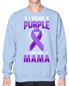 i wear purple for mama 173# - alzheimers- Sweatshirt - Crew