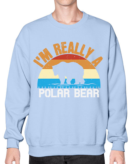 im really a polar bear 149# - bears - animals- Sweatshirt - Crew