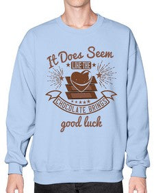 it does seem like the chocolate brings good luck 280# - chocolate- Sweatshirt - Crew