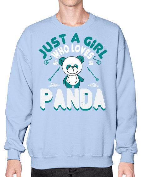 just a girl who loves panda 161# - bears - animals- Sweatshirt - Crew
