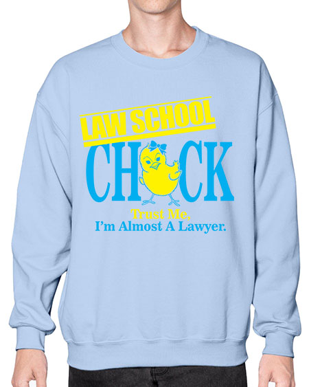 law school chick copy 1037# - lawyer- Sweatshirt - Crew