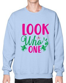 look whos one 263# - unicorn- Sweatshirt - Crew