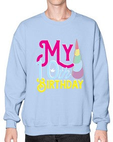 my 10th birthday 251# - unicorn- Sweatshirt - Crew