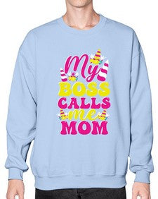 my boss calls me mom 312# - unicorn- Sweatshirt - Crew