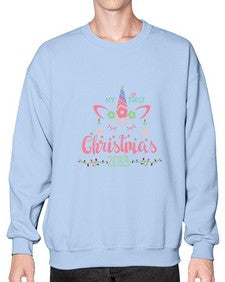 my first christmas unicorn 317# - unicorn- Sweatshirt - Crew
