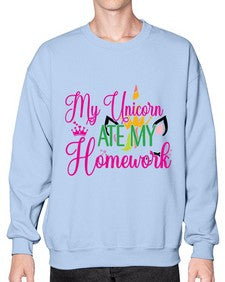 my unicorn ate my homework 319# - unicorn- Sweatshirt - Crew