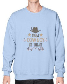 new cowboy in town 953# - western- Sweatshirt - Crew