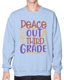 peace out third grade 645# - third grade- Sweatshirt - Crew