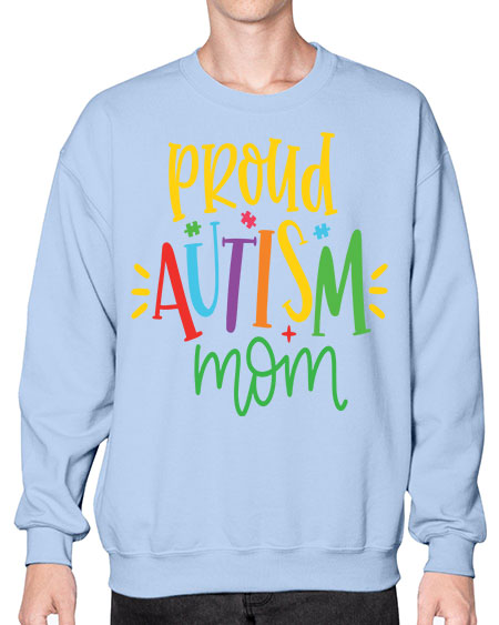 proud autism mom Style 35# - autism- Sweatshirt - Crew