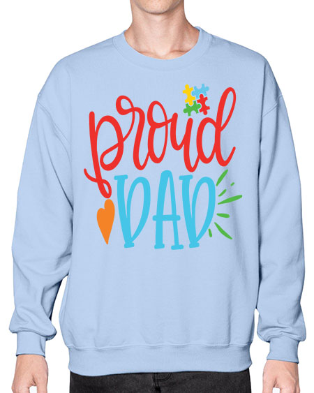proud dad Style 36# - autism- Sweatshirt - Crew
