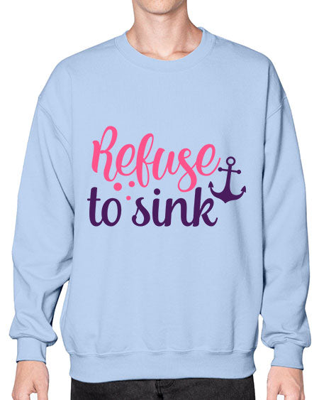 refuse to sink Style 4# - breast cancer- Sweatshirt - Crew