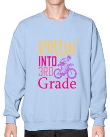 rollin into third grade 782# - third grade- Sweatshirt - Crew
