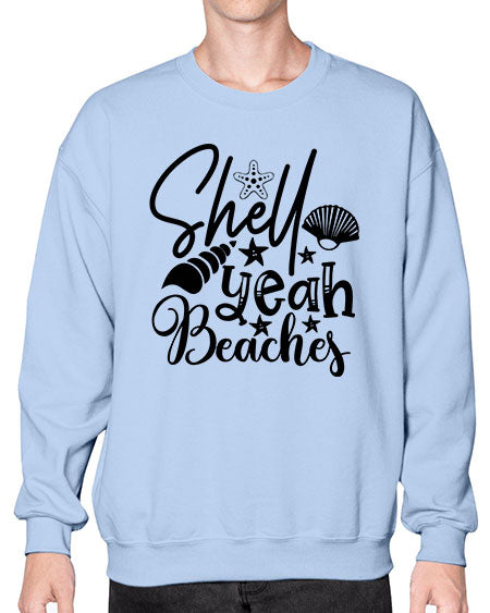 shell yeah beaches Style 75# - summer- Sweatshirt - Crew