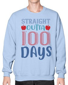 straight outta one hundred days 907# - one hundred days- Sweatshirt - Crew