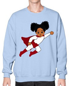 super kids girl 6# - black girls or women- Sweatshirt - Crew