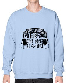 surviving fatherhood one beer at a time 1594# - beer- Sweatshirt - Crew