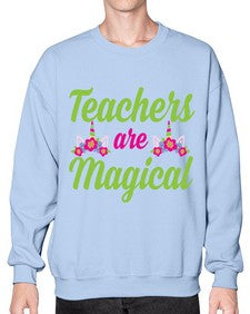 teachers are magical 428# - unicorn- Sweatshirt - Crew
