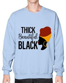 thick beautiful black Style 4# - black girls or women- Sweatshirt - Crew
