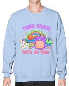 third Grade Lets Do This 964# - third grade- Sweatshirt - Crew