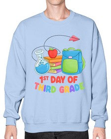 third day of third Grade 945# - third grade- Sweatshirt - Crew