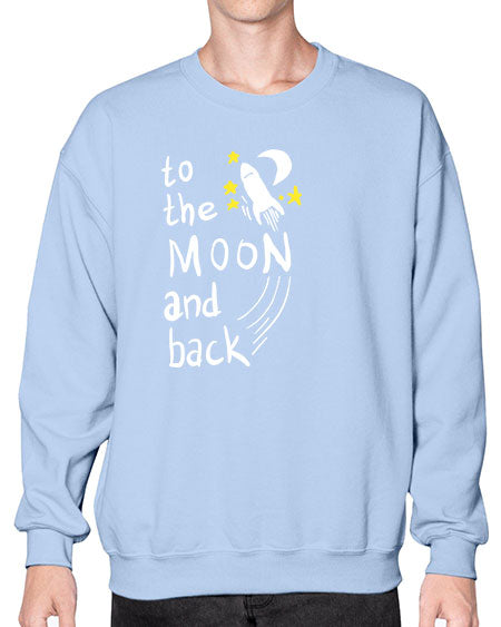 to the moon and back 9# - moon- Sweatshirt - Crew