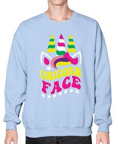 unicorn face 459# - unicorn- Sweatshirt - Crew