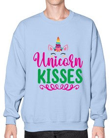 unicorn kisses 468# - unicorn- Sweatshirt - Crew