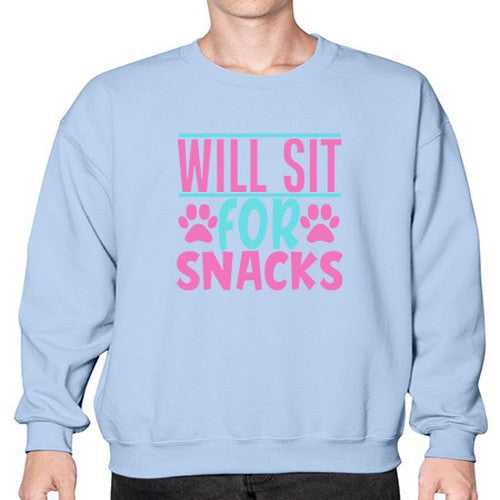 will sit for snacks Style 57# - dogs- Sweatshirt - Crew