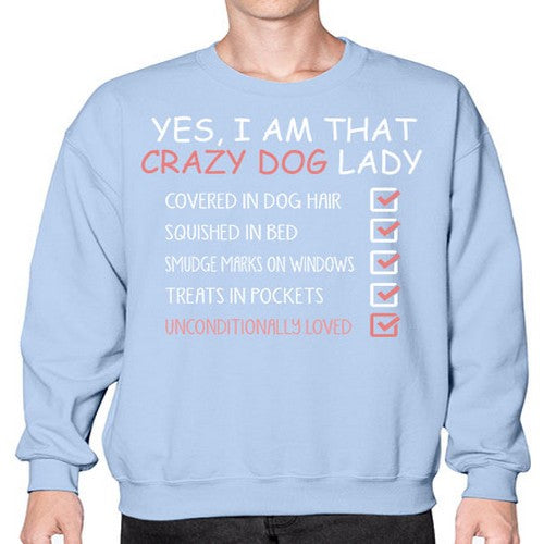 yes i am that crazy dog lady - dogs- Sweatshirt - Crew