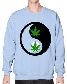 yin and yang weed 1264# - marijuana- Sweatshirt - Crew